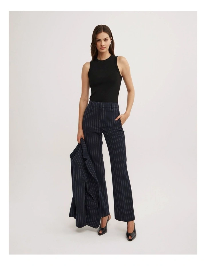 Slim Leg Pants in Navy Pinstripe image 1
