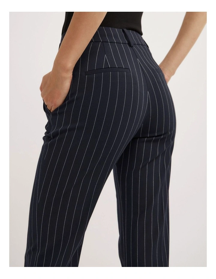 Slim Leg Pants in Navy Pinstripe image 3
