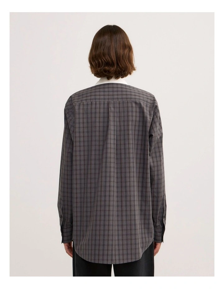Check Shirt - Lara Worthington in Charcoal image 5