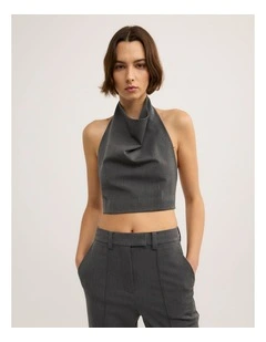 Tailored Top in Charcoal