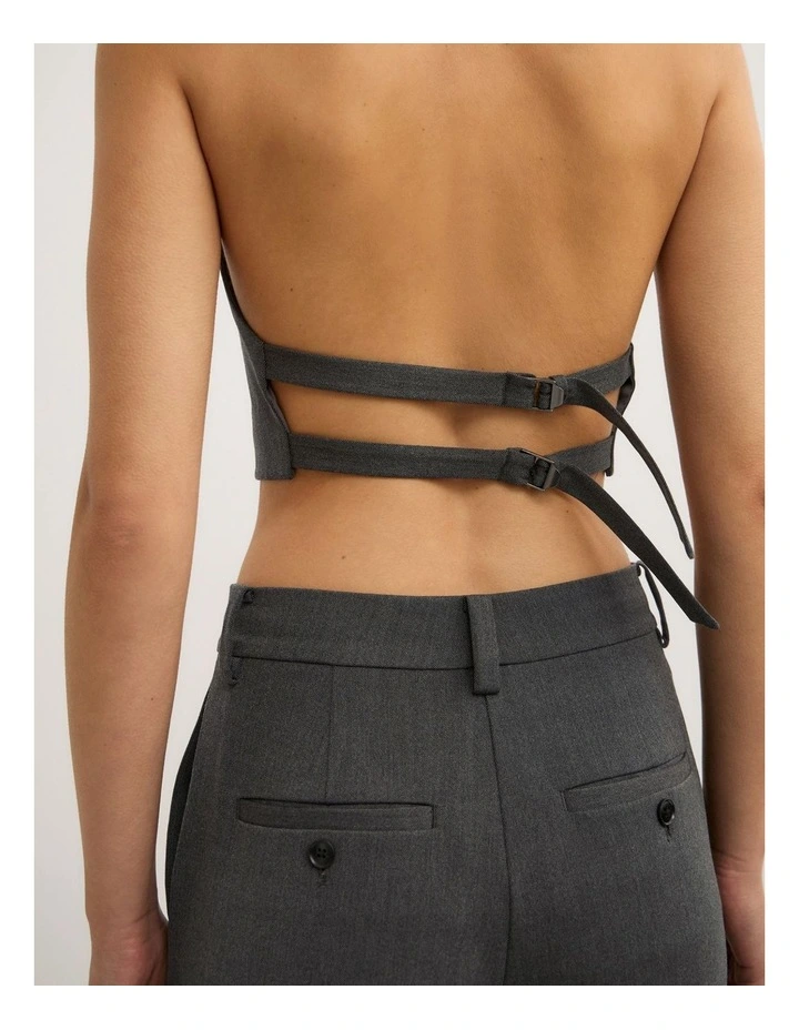 Tailored Top in Charcoal image 4