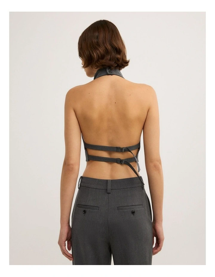 Tailored Top in Charcoal image 5