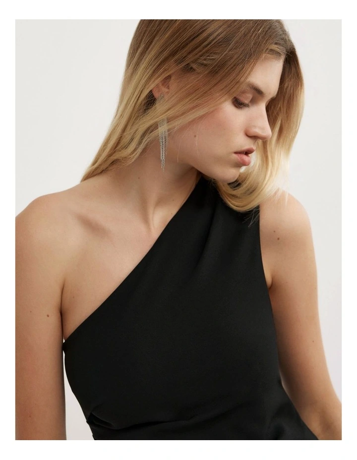 Asymmetric Structured Top in Black image 5