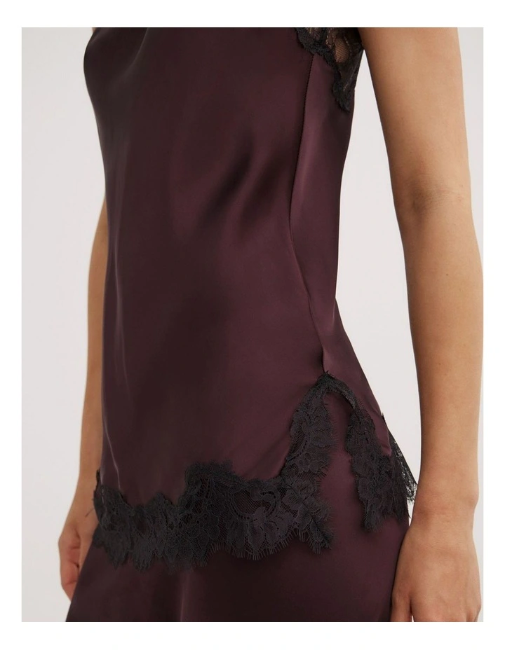 Lace Border Camisole in Plum image 4