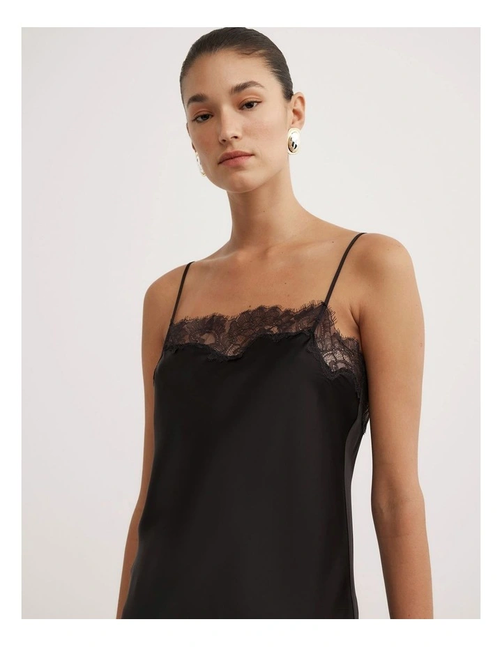 Asymmetric Tunic Top in Black image 4
