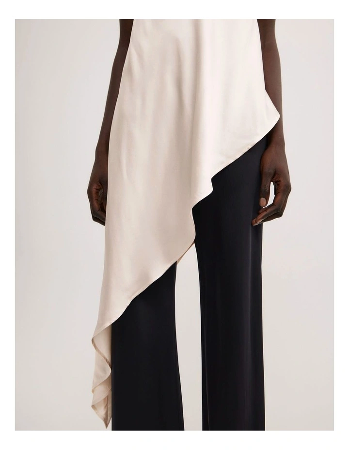 Asymmetric Strapless Top in Vanilla image 3