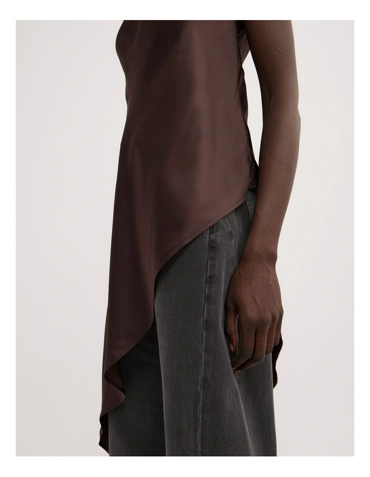 Asymmetric Strapless Top in Espresso image 3