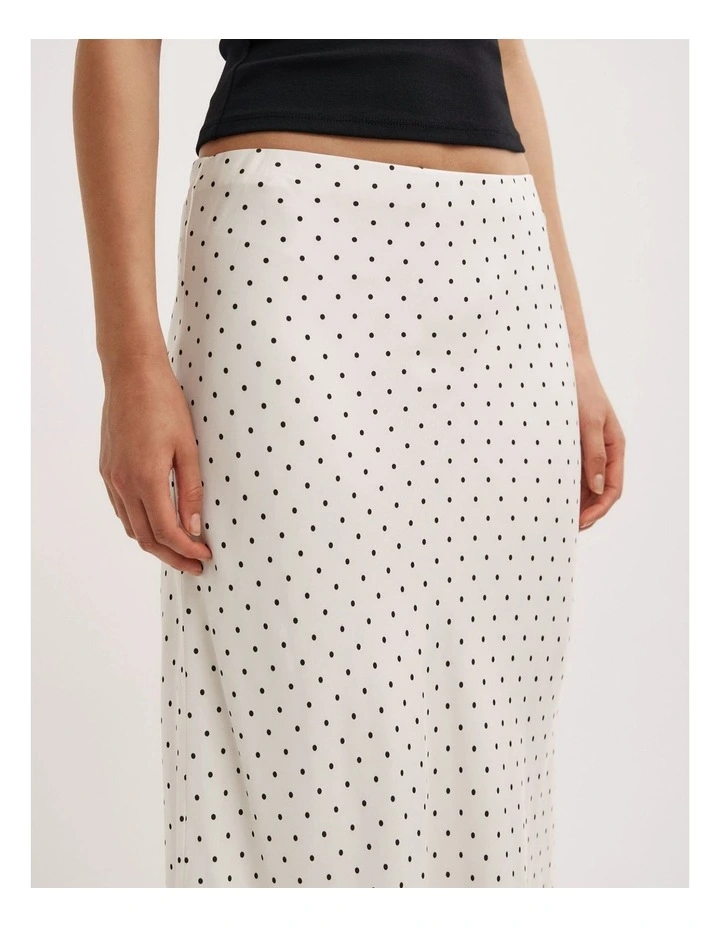 Lace Midi Skirt in Vanilla Polka Dot image 4