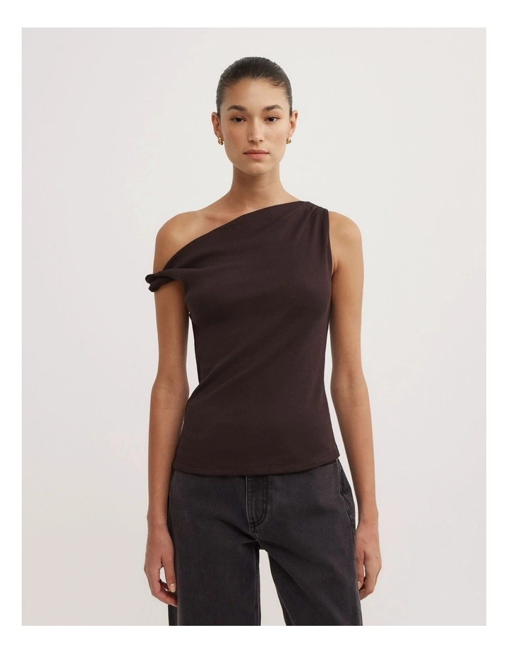 Twist Asymmetric Top in Espresso image 1