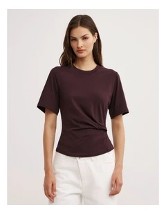 Wrap T-shirt in Plum