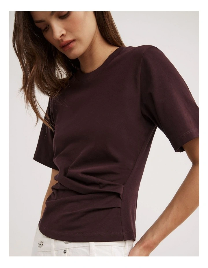 Wrap T-shirt in Plum image 4