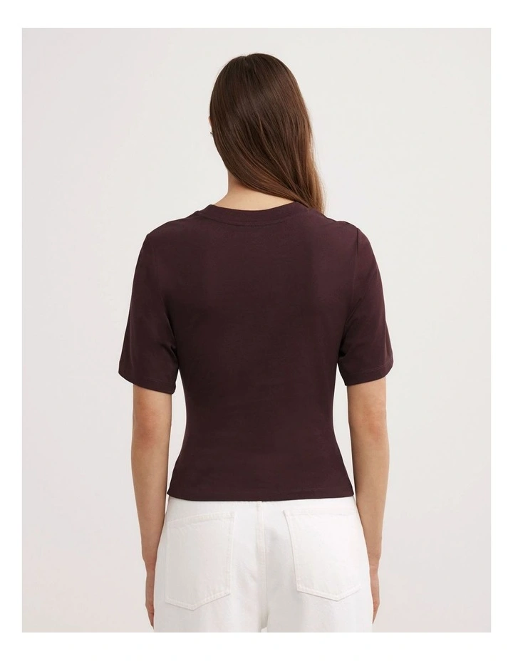 Wrap T-shirt in Plum image 5