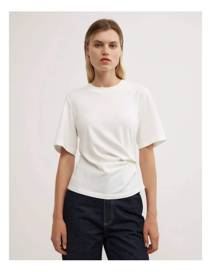 Wrap T-shirt in Fresh White image 1