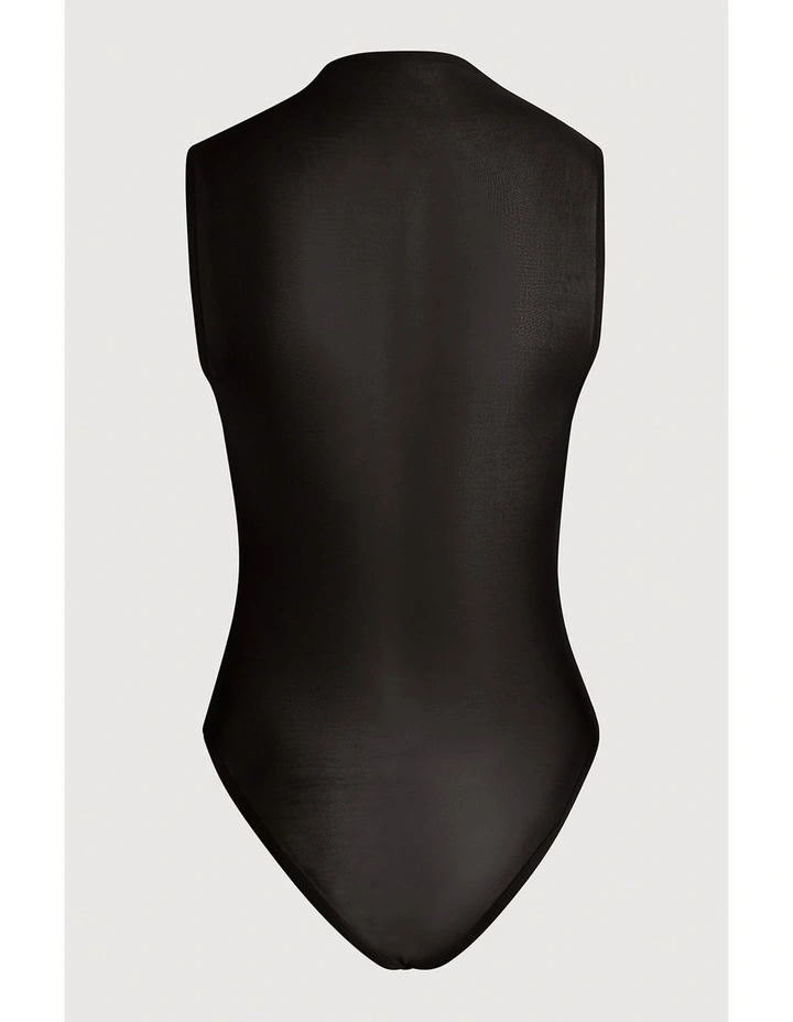 Wrapped Bodysuit in Black image 7