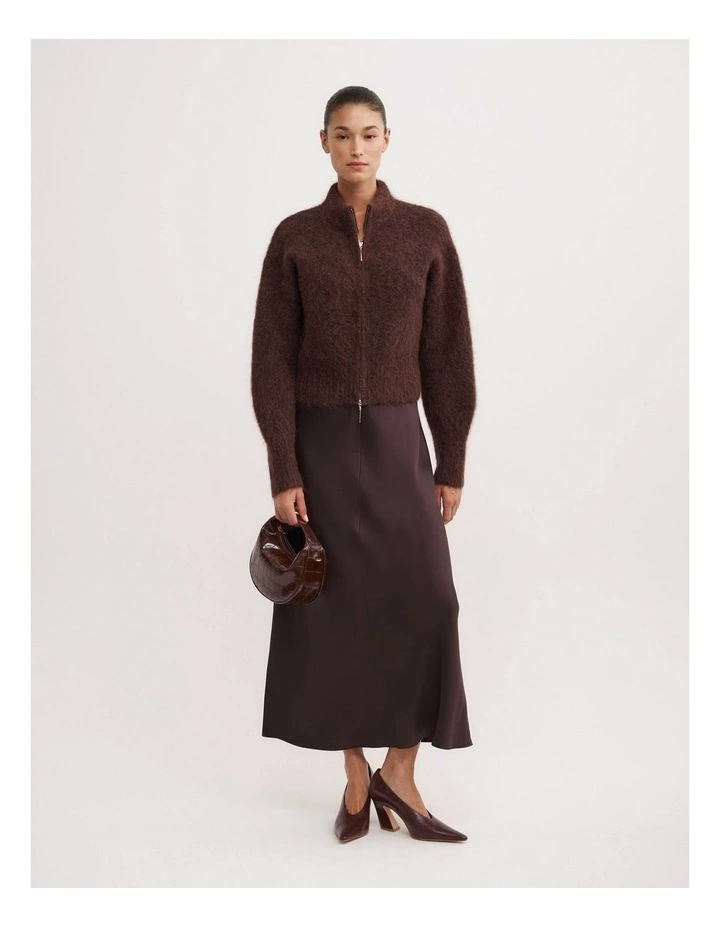 Trim Detail Dress in Espresso image 3