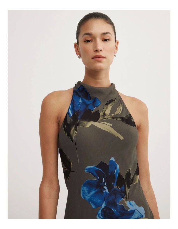 Floral Halter Dress in Multi image 2