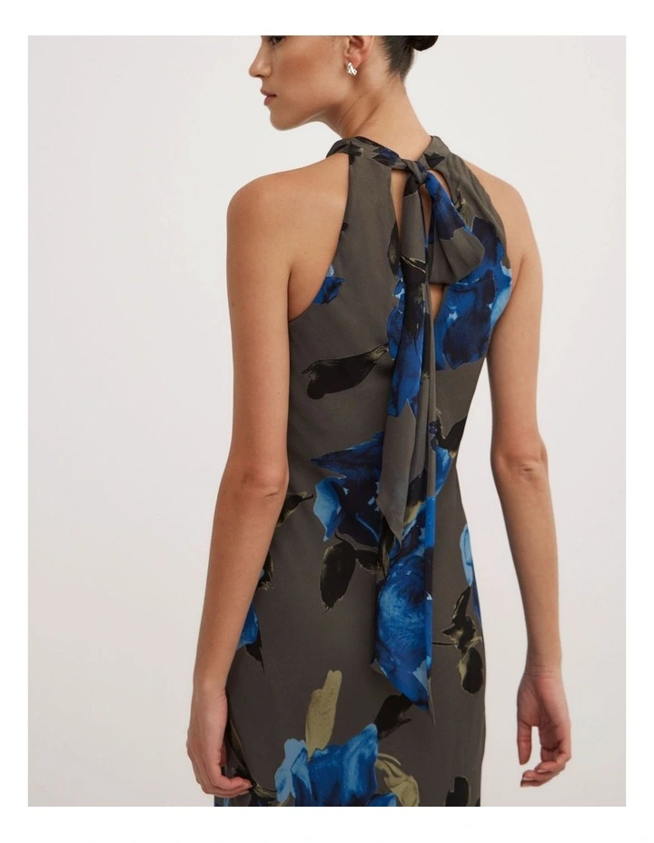 Floral Halter Dress in Multi image 3