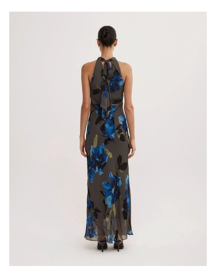 Floral Halter Dress in Multi image 4