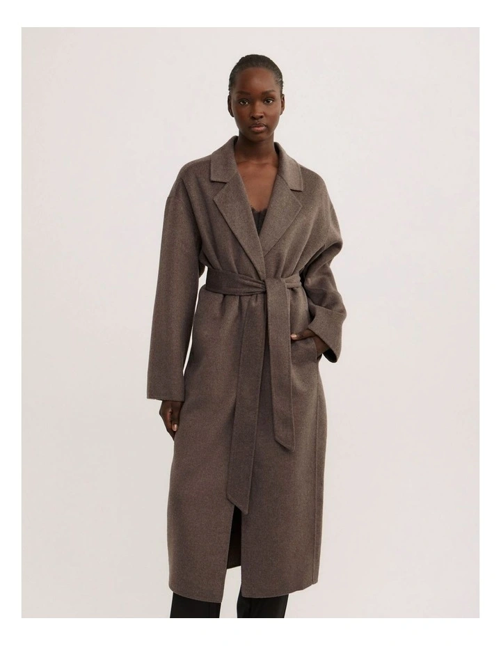 Cocoon Coat in Chocolate Marle image 3