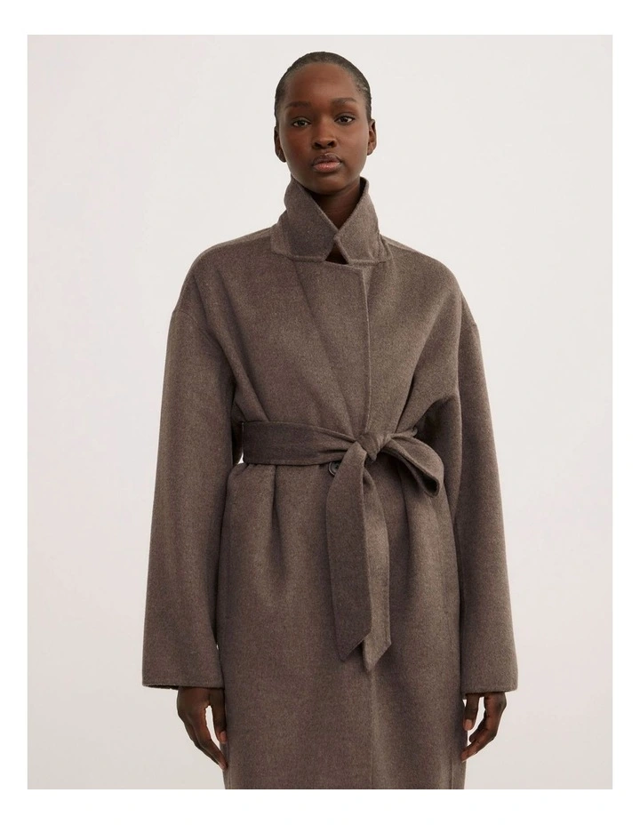 Cocoon Coat in Chocolate Marle image 4