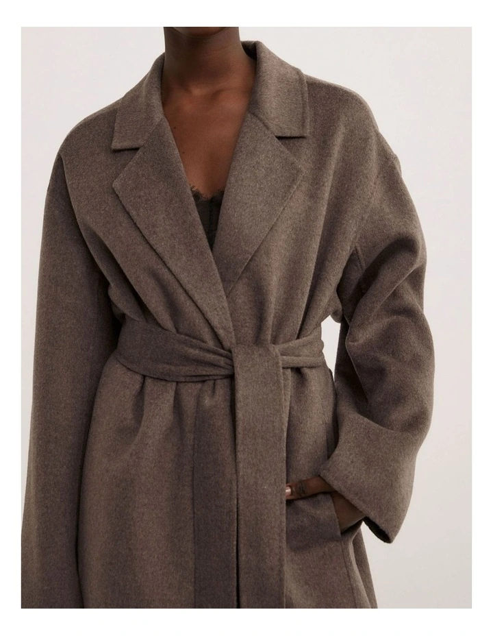 Cocoon Coat in Chocolate Marle image 6