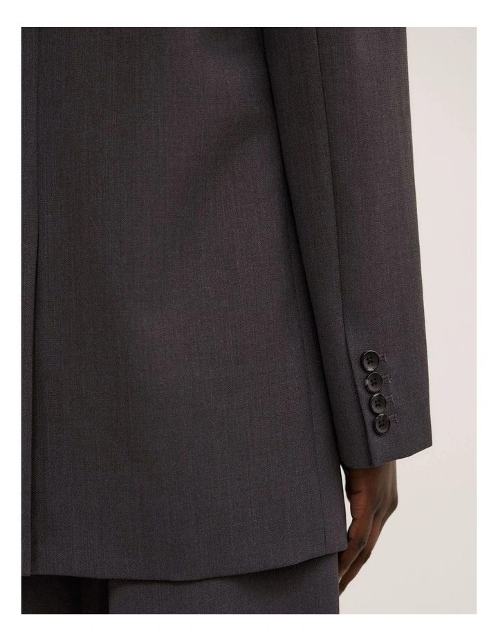 Longline Blazer in Charcoal image 3