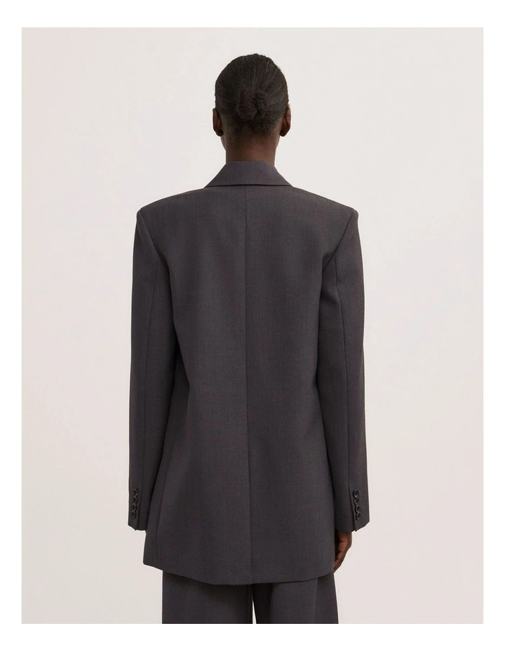 Longline Blazer in Charcoal image 7