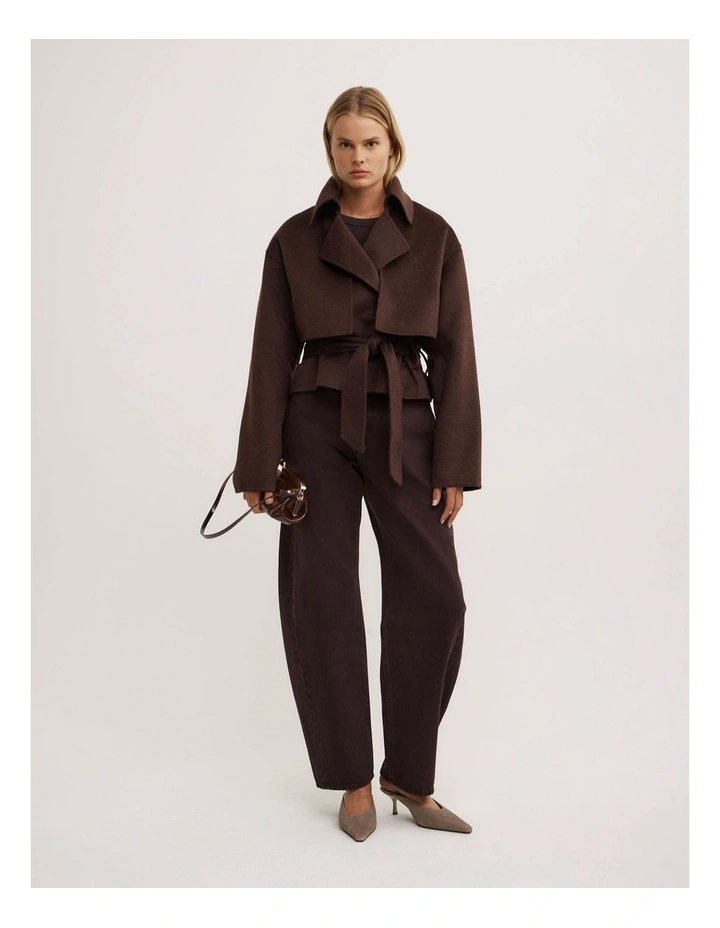 Barrel Leg Jeans in Espresso image 4