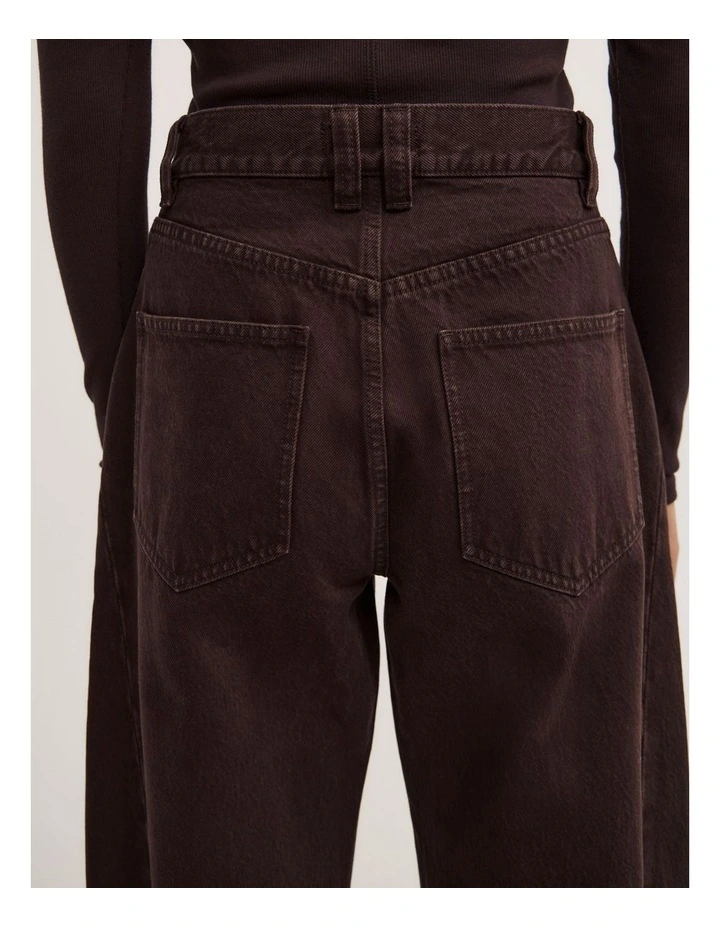 Barrel Leg Jeans in Espresso image 5