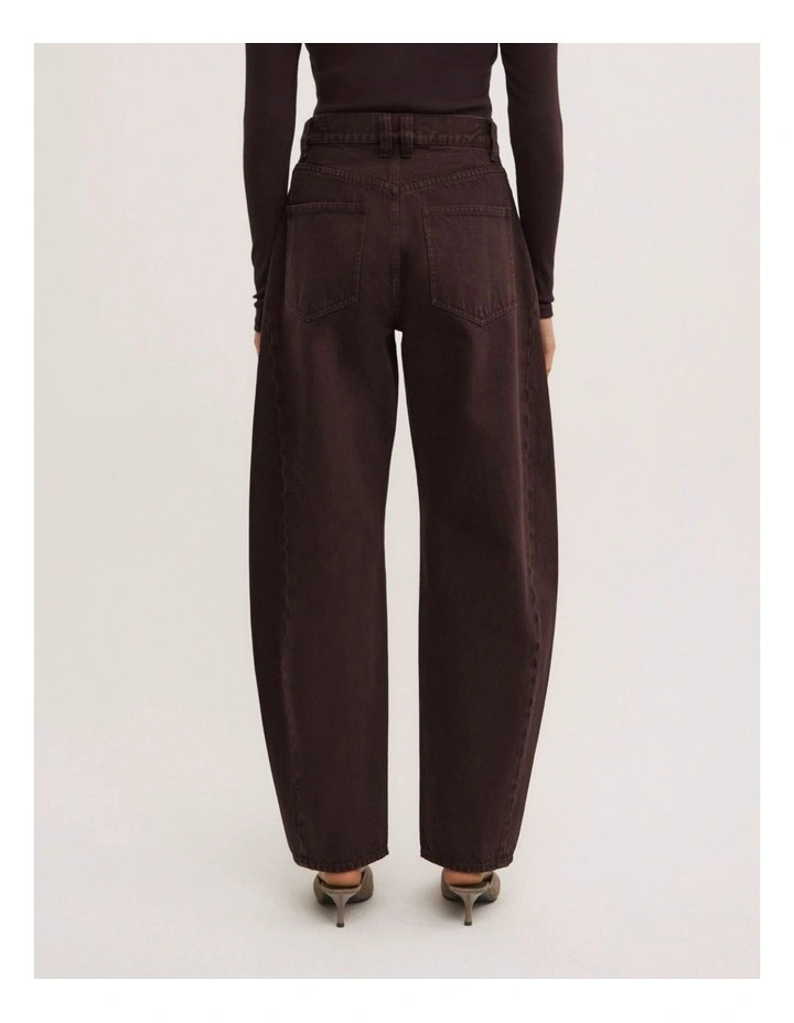 Barrel Leg Jeans in Espresso image 6