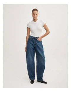 Barrel Leg Jeans in Pacific Wash
