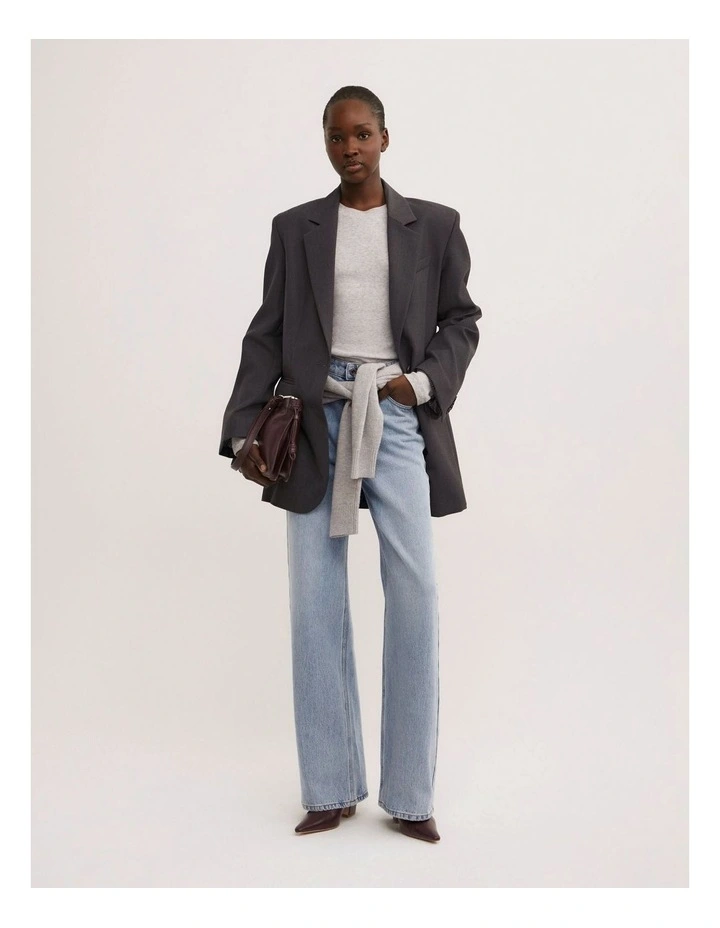 Full Length Straight Jean in Sky Blue image 3