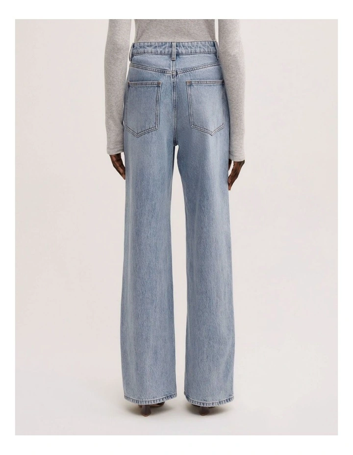 Full Length Straight Jean in Sky Blue image 5