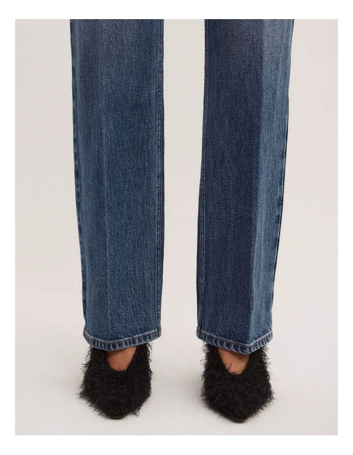 Crease Front Straight Jeans in Sorrento Blue image 5