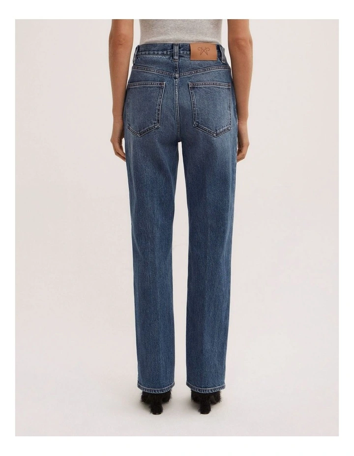 Crease Front Straight Jeans in Sorrento Blue image 6