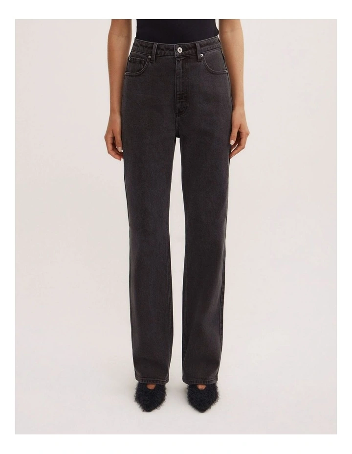 Slim Jeans in Washed Black image 2