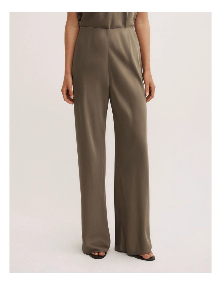 Bias Cut Pants in Deep Sage image 2