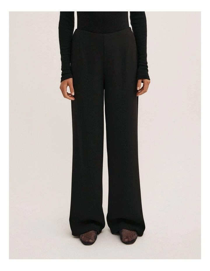 Crepe Pants in Black image 2