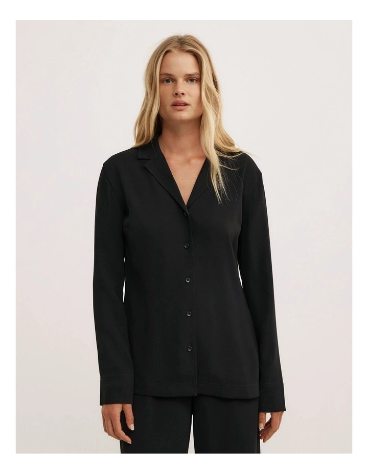 Crepe Shirt in Black image 1