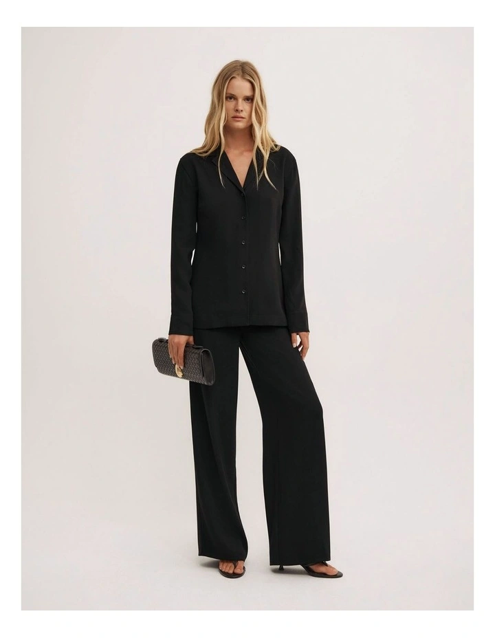 Crepe Shirt in Black image 2