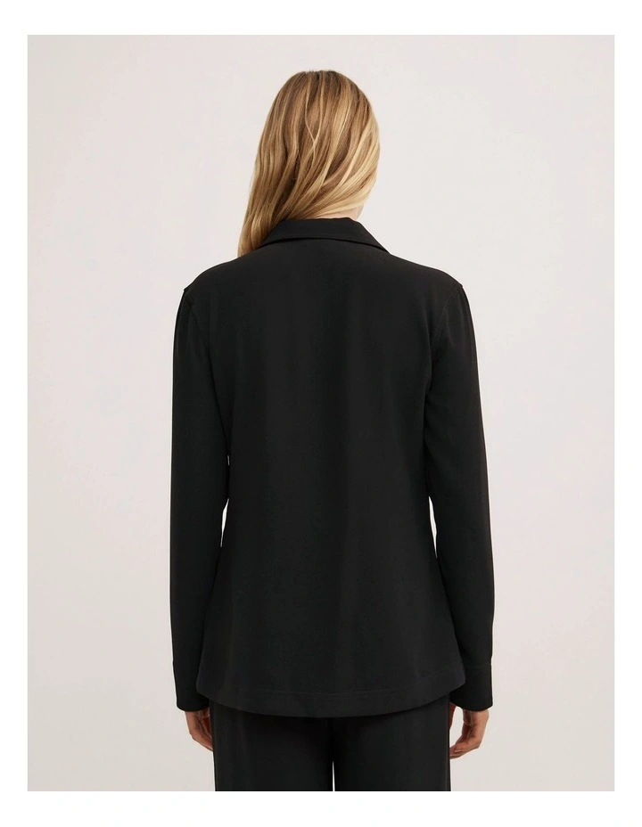 Crepe Shirt in Black image 5