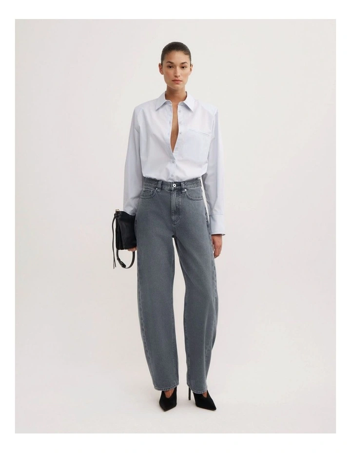 Strong Shoulder Shirt in Pale Blue image 2