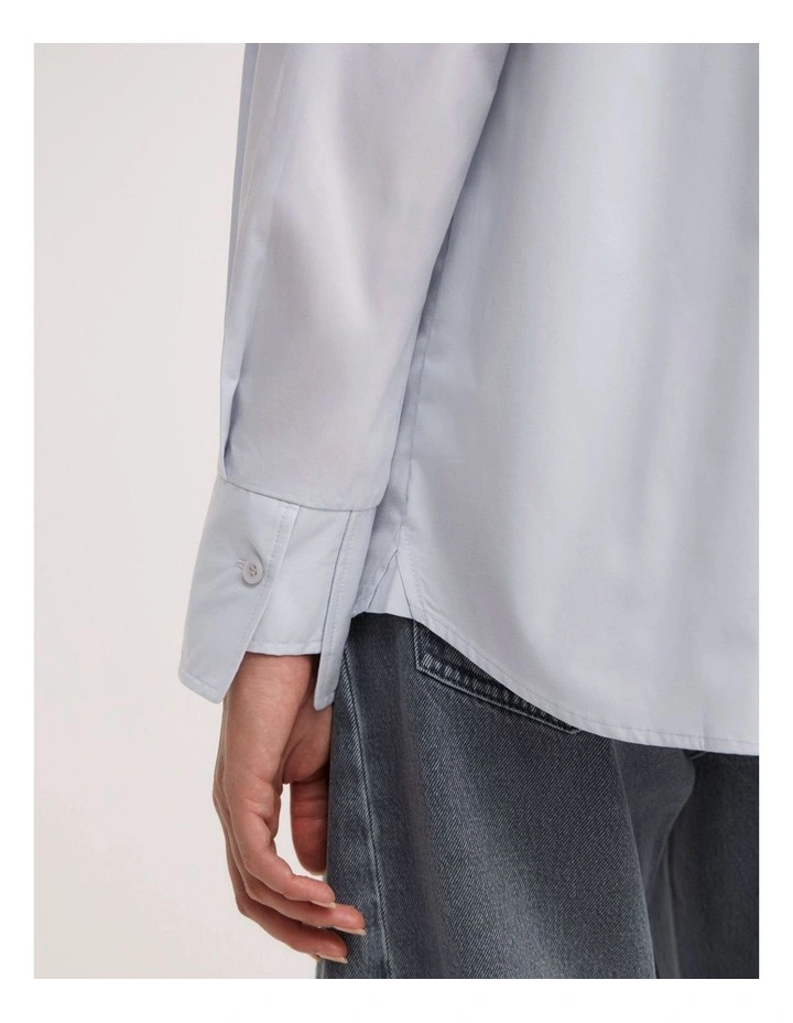 Strong Shoulder Shirt in Pale Blue image 4
