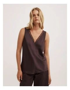 Trim Detail Camisole in Espresso