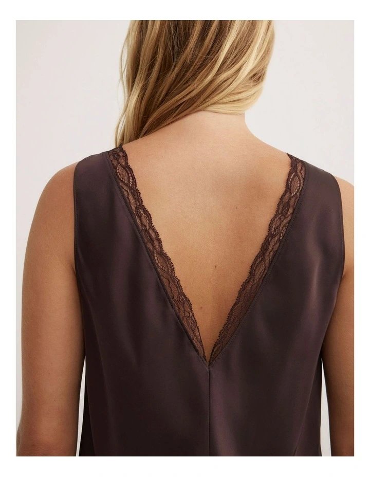 Trim Detail Camisole in Espresso image 4