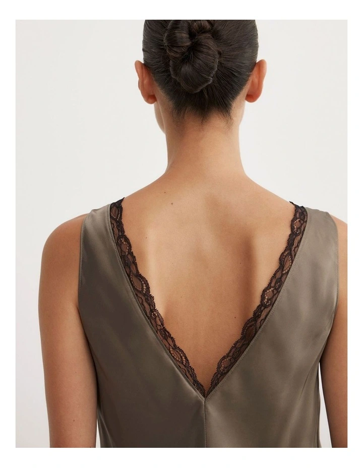Trim Detail Camisole in Deep Sage image 5