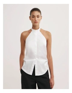 OCRF Halter White Shirt - St. Agni in Fresh White