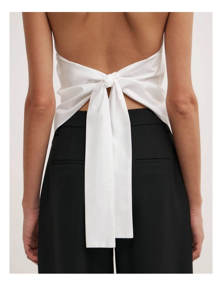 OCRF Halter White Shirt - St. Agni in Fresh White image 3