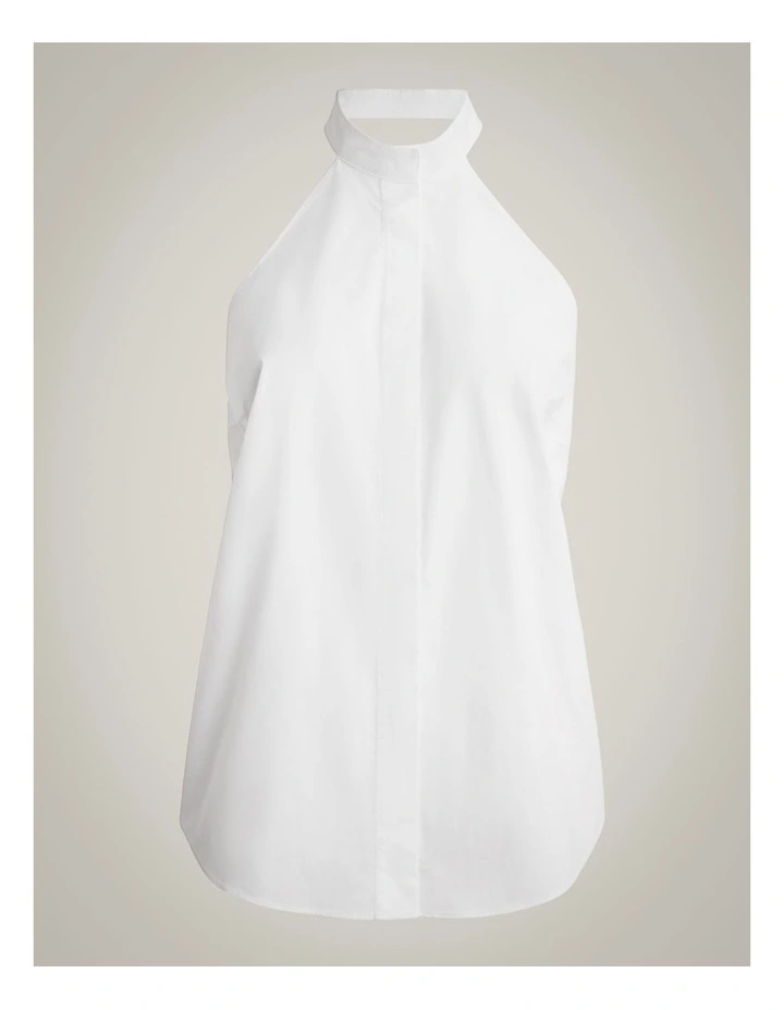 OCRF Halter White Shirt - St. Agni in Fresh White image 5