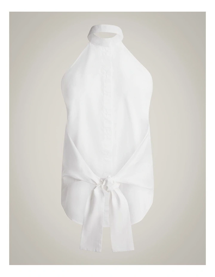 OCRF Halter White Shirt - St. Agni in Fresh White image 6